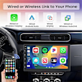 Miniatyrbillede 4 af 5: 2+64G Android 13 Double Din Bil Stereo med Trådløs Carplay, 7 Tommer Touch Screen Android Auto Bilradio GPS WiFi Kamera-WELLNGS