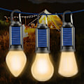 Pikkukuva 1 / 5: Ladattava LED-retkeilylamppu, 3 kpl LED-retkilyhty, Retro-lamput, 3 valotilaa, aurinkokennoilla toimivat riippuvat telttalamput klipsikoukulla