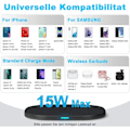 Miniatyrbilde 2 av 5: Rask trådløs lader, Qi induktiv ladeplate for iPhone 13 Pro/12/11/X/xr/8, Samsung Galaxy s21/S20/s10, note 20/10 ultra og Huawei p30