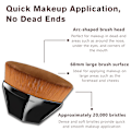 Miniatyrbillede 4 af 5: pcs Hexagon Flat Top Kabuki Foundation Brush med Beskyttelsesetui til Flawless Flydende & Pudderapplikation (Sort)