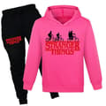 Miniatyrbilde 9 av 11: Stranger Things Hettegenser Sweatshirt Pullover Genser Høst/Vinter orange color 130cm