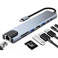 Pikkukuva 2 / 4: 8-in-1-keskitin USB-C:llä HDMI- ja Ethernet-liitäntöihin