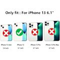 Miniatyrbild 3 av 5: Transparent iPhone 13 6.1\" Skal Sött Inbyggt Stötfångarskydd Skal för iPhone 13 (för iPhone 13)
