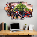 Miniatyrbild 1 av 4: Avengers Superhjälte Väggdekor för Sovrum Självhäftande Väggdekal Videospel Födelsedagsfest Tillbehör