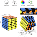 Miniatyrbillede 2 af 7: 6x6 Speed Cube, 6x6x6 Cube med Super Holdbare Klistermærker i Levende Farver (6x6x6) 6x6x6 6x6x6 3x3x3
