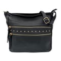 Skuldertaske, mange rum Svart black