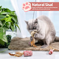 Miniatyrbild 2 av 5: Kattfjäderleksakssats, lek katt leksak kattpinne husdjursaktivitet kattklämma leksak fjäderleksakskollektion, set om 7