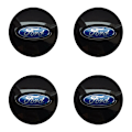 Pikkukuva 3 / 5: 4 kpl - Ford Keskikupit / Pyörän Navan Merkit - Auto 70 66mm - Black