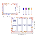 Miniatyrbild 2 av 5: Transparent akryl raderbar mini veckoplanerare - rosa, A3+A4 storlek, enkel