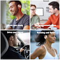 Pikkukuva 5 / 5: Langattomat Bluetooth-nappikuulokkeet, ei-korvassa urheilukuulokkeet (valkoinen)