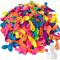 Miniatyrbillede 1 af 7: 500 stk. vandballoner, assorterede farver latex vandballoner med genopfyldningssæt til kamplege - sommerfest sjov for børn og voksne