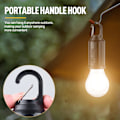 Pikkukuva 4 / 5: Ladattava LED-retkeilylamppu, 3 kpl LED-retkilyhty, Retro-lamput, 3 valotilaa, aurinkokennoilla toimivat riippuvat telttalamput klipsikoukulla