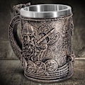 Miniatyrbilde 3 av 5: Rustfritt stål middelalder Nordisk Viking Skip Øl Kaffe Krus Bronsefarget Viking Kriger Drikkekopp for Samling Gave