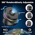 Miniatyrbilde 5 av 7: Galaxy 4K Projektor med 13 Filmdisker & Roterbar Nebula - Timer/Meteor-effekt Black -
