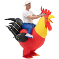 Miniatyrbild 5 av 6: Uppblåsbar Kycklingdräkt Uppblåsbar Dräkt för Fest Halloween Jul Cosplay Vuxen Storlek F&Q vuxen adult plain red