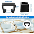 Miniatyrbillede 2 af 5: Galaxy 12 stk. Møbelclips Havemøbel Fastgørelsesclip Flet Havemøbler Plastmøbler Clip Connector