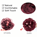 Miniatyrbilde 3 av 5: 1 stk Messy Bun Hårflette Scrunchies Extension Krøllete Bølget Messy Syntetisk Chignon for Kvinner Updo Hårstykke Bug#
