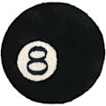 Miniatyrbillede 1 af 5: Sort Rundtæppe, Billardkugle Tæppe, 8-Ball Blødt & Plysset Sort Tæppe Soveværelses Dekoration, Sort Cirkel Tæppe til Stue Hjemmeindretning 60*60