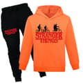 Miniatyrbild 1 av 11: Stranger Things Hoodie Tröja Pullover Höst/Vinter orange color 110cm