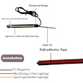 Miniatyrbillede 3 af 4: Motorcykel LED Gaffel Blinklys DRL Daglys