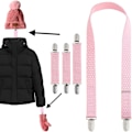 Miniatyrbild 1 av 5: 4 st vinter elastiska vantar clips hattar clips för barn