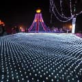 LED-nettmaske eventyrlys blue 1.5M X 1.5M 96leds