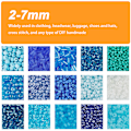 Miniatyrbilde 2 av 5: Krystallglassperler for smykkelaging, fasettert form, assortert