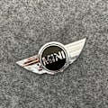 Miniatyrbillede 1 af 4: 2 stk. sølv sort anvendelig til Mini Nyt Originalt Hood Mini Cooper Emblem Badge