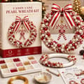 DIY Julkrans med pärlor, pärlat julpyssel och festlig dörrdekoration candy
