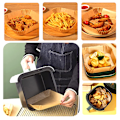 Pikkukuva 3 / 9: 50/100 kpl Airfryer-setti Airfryer Uunin Leivinpaperi Keittiötarvikkeet Neliö