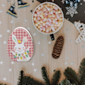 Miniatyrbild 3 av 5: Påskägg i plåtburk, påskhare-formad godisförpackningslåda tomma burkar kakburk påskpresentförpackning med lock påskbehållare