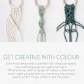 Miniatyrbillede 5 af 5: 3 Farver Macrame Garn, Macrame Reb 3mm X 100m Naturlig Macrame Co