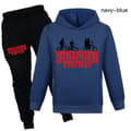 Miniatyrbild 8 av 11: Stranger Things Hoodie Tröja Pullover Höst/Vinter orange color 150cm