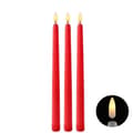 6 st Långa LED-ljus Flamlösa Ljus Röda Red