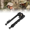 Miniatyrbilde 1 av 8: Skytebipod i aluminiumslegering Teleskopisk hurtigmonteringsbipod for utendørs jakt Skyting Svart