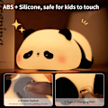 Miniatyrbillede 5 af 5: Natlampe Børn Panda Natlampe Panda Lampe Dæmpbar Timer, Touch Kontrol Silikone Natlampe Baby, USB Genopladelig Sød Panda Lampe
