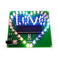 Miniatyrbild 2 av 5: DIY Elektronisk Kit Färgglad LED Blinkande Kärlekshjärta DIY Fjärrkontroll Lödningsprojekt Kit Gåva W