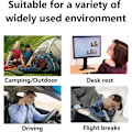 Miniatyrbild 5 av 5: 3-pack uppblåsbara campingkuddar, kompakt luftkudde för strand, däckstol, solbad, backpacking, vandring - (grå)(FQ)