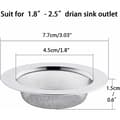 Miniatyrbillede 2 af 5: Sæt med 2 rustfrie stål afløbsfiltre, 7,5 cm filter til vask, bruser, badekar eller vask