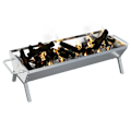Miniatyrbilde 3 av 7: vidaXL Grillbrett Sølv 118x42x30,5 cm Rustfritt stål Silver 6260