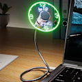 Miniatyrbillede 3 af 5: USB-bordskøleblæser med LED-tidsvisning - Mini fleksibel køleblæser til stationær computer, bærbar computer og tablet - Komfortabel og energieffektiv