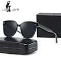 Miniatyrbillede 2 af 5: Luksus Koreanske Solbriller Kvinder Monster Designer Gentle Mænd Trendy Acetat Cat-eye Polariserede Solbriller Kvinder UV400 [db] GRÅ GRAY Polarized