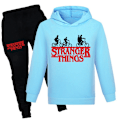 Miniatyrbilde 10 av 11: Stranger Things Hettegenser Sweatshirt Pullover Genser Høst/Vinter orange color 170cm