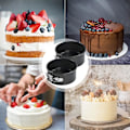 Miniatyrbillede 5 af 5: Mini runde 12cm bageforme 2 stk., små runde springform kageforme, bageforme, mini runde kageforme med non-stick belægning