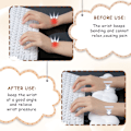 Miniatyrbillede 4 af 5: Keyboard Cloud Håndledsstøtte, Blød Behagelig Sød Keyboard Håndledsstøtte Anti-Skrid Sikker Ergonomisk Støtte Cloud Desk Håndledsstøtte Støtte & Hukommelsesskum (Hvid)