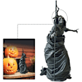 Miniatyrbillede 3 af 5: Halloween Skeletvagt Skulptur Dødsengel Statue Gotisk Skulptur Harpikshåndværk
