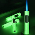 Miniatyrbillede 2 af 5: Lysende gastænder Jet vindtæt lighter gave Hvid