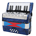 Miniatyrbild 3 av 8: 17 Tangenter Dragspel Undervisning Träning Intresseodling Musikinstrument för Barn
