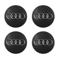 Centrumkåpa kompatibel med Audi 60mm 4-pack svart_Paris-WELLNGS black