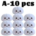 2027 Nye Dumpling Natlamper Glødende Dumplings Skrivebordsornament Sød Glødende Dumpling Damperboks Kawaii Dumpling Lamper Gaver A-10pcs